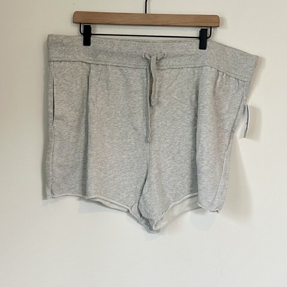 NWT BP Gray Women's Pull-On Organic Loungewear Comfort Shorts - 2X
